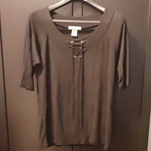 VINTAGE GUZIE Women's Black Blouse Size Medium